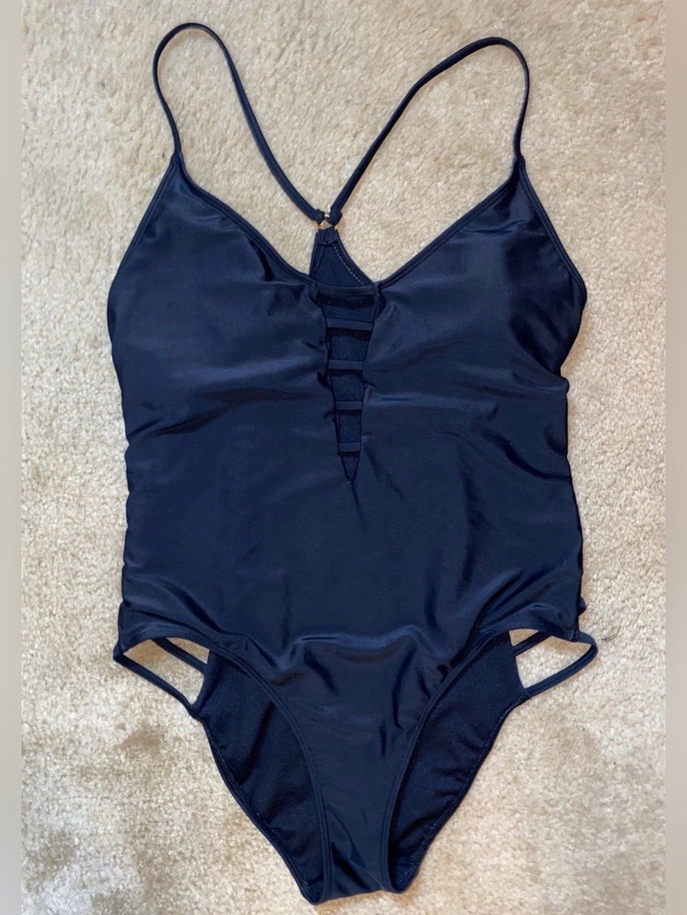 Junior’s No Boundaries black one piece swimsuit